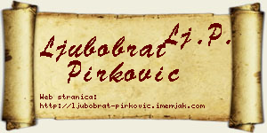 Ljubobrat Pirković vizit kartica